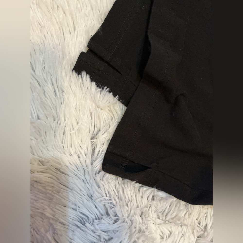 Woman Within Plus Size 3X Tall Black Stretch Cotton Bootcut Leggings Pull-On - Picture 2 of 10